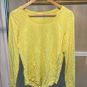 LOFT Yellow Fitted T-Shirt Blouse